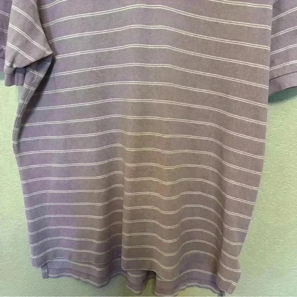 Ralph Lauren Polo Lavender and White Stripe Short Sleeve Men's Size XL - Picture 4 of 11